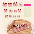 Press-On Nail Set Adhesive Strips Playful Accents