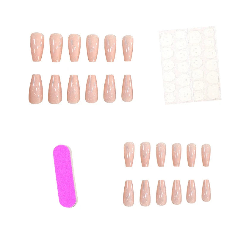 Press-On Nail Set Almond Shape Acrylic 24-Piece