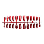 Press-On Nail Set Almond Shape Glossy Coral Peel-On Adhesive