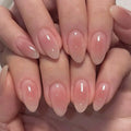 Press-On Nail Set Almond Shape High-Gloss Strong Adhesive