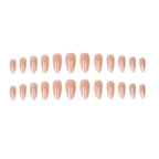 Press-On Nail Set Almond Shape High-Gloss Strong Adhesive