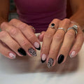 Press-On Nail Set Almond Shape Leopard Print