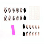 Press-On Nail Set Almond Shape Leopard Print