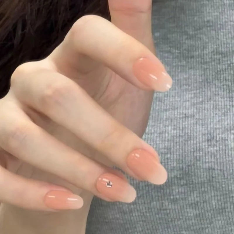 Press-On Nail Set Almond Shape Peel & Stick