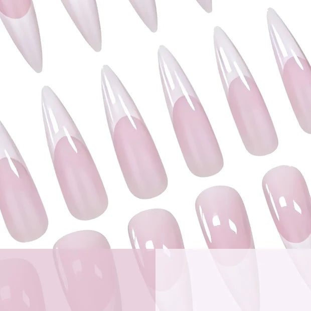 Press-On Nail Set Almond Shape Self-Adhesive & Reusable 24-Piece