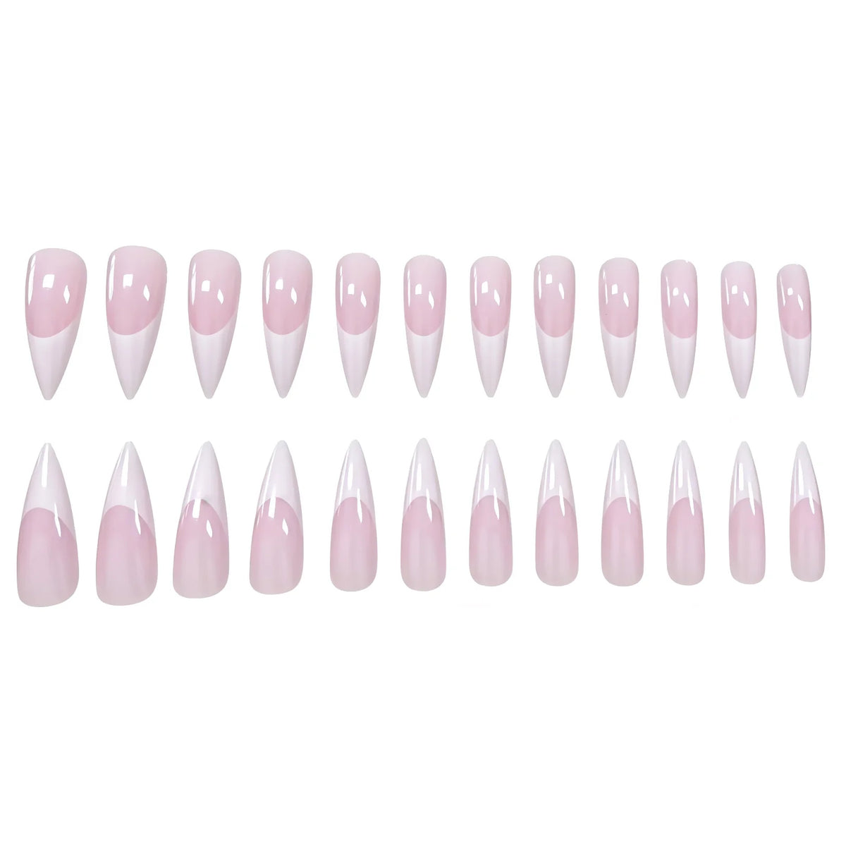 Press-On Nail Set Almond Shape Self-Adhesive & Reusable 24-Piece