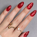 Press-On Nail Set Almond-Shaped Glitter Peel & Stick
