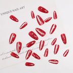 Press-On Nail Set Almond-Shaped Glitter Peel & Stick