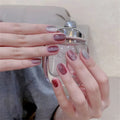 Press-On Nail Set Amethyst Glossy Peel & Stick