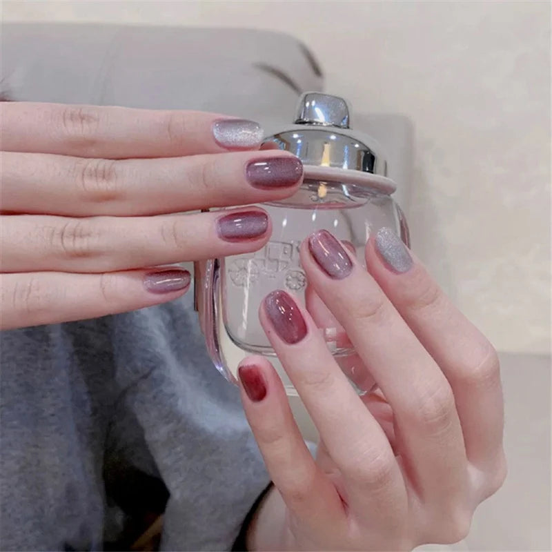 Press-On Nail Set Amethyst Glossy Peel & Stick