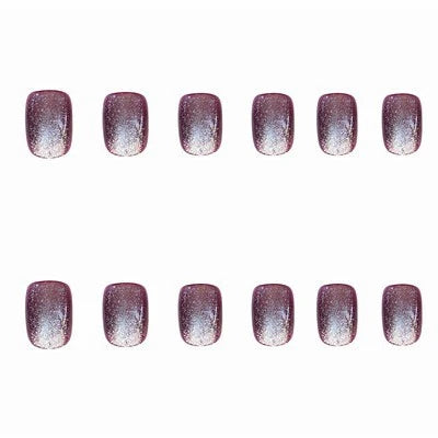 Press-On Nail Set Amethyst Glossy Peel & Stick