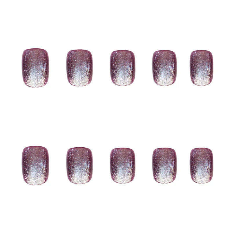 Press-On Nail Set Amethyst Glossy Peel & Stick