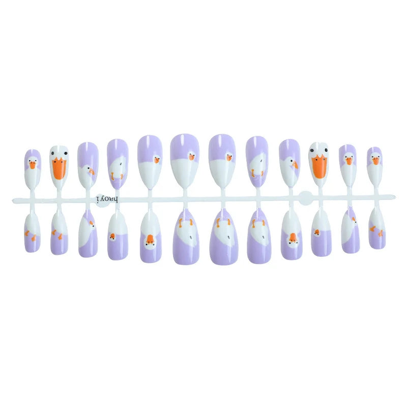 Press-On Nail Set Animal Motifs Full-Cover Easy Application