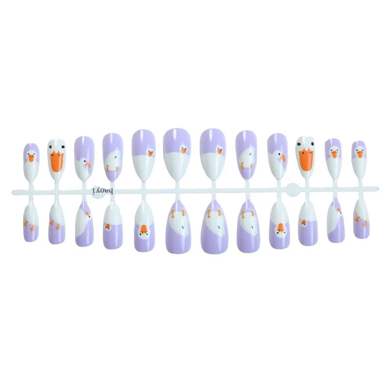 Press-On Nail Set Animal Motifs Full-Cover Easy Application