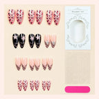 Press-On Nail Set Animal Print & Glitter 24 Piece