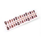 Press-On Nail Set Animal Print & Heart Accents Reusable