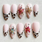 Press-On Nail Set Animal Print Reusable Peel-And-Stick