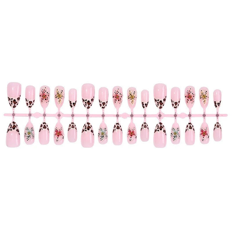 Press-On Nail Set Animal Print Reusable Peel-And-Stick