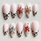 Press-On Nail Set Animal Print Reusable Peel-And-Stick