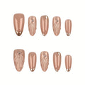 Press-On Nail Set Art Deco Peel And Stick Multiple Sizes