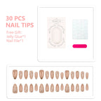 Press-On Nail Set Art Deco Peel And Stick Multiple Sizes