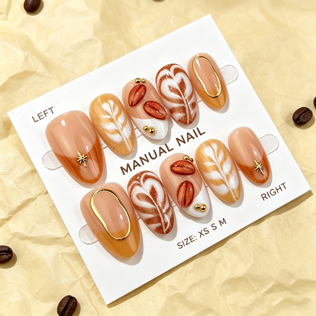 Press-On Nail Set Artisanal Designs & Easy Application