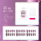 Press-On Nail Set Artisanal Designs & Ready-To-Use Adhesive