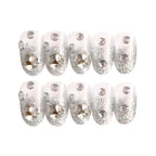 Press-On Nail Set Artisanal Glitter Self-Adhesive & Reusable
