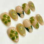 Press-On Nail Set Artisanal Red Easy Application & Long-Lasting