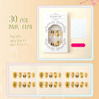 Press-On Nail Set Artisanal Red Easy Application & Long-Lasting