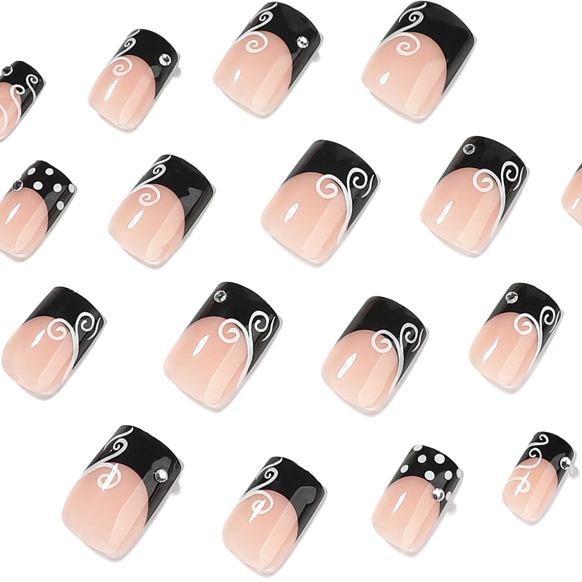 Press-On Nail Set Artistic Accents Strong Hold