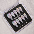 Press-On Nail Set Artistic Design Lightweight Easy Apply