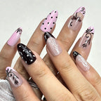 Press-On Nail Set Artistic Designs All Sizes & Tools Included