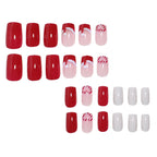 Press-On Nail Set Artistic Designs Comfortable Fit 24-Piece