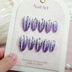 Press-On Nail Set Artistic Designs Easy Application