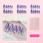 Press-On Nail Set Artistic Designs Easy Application