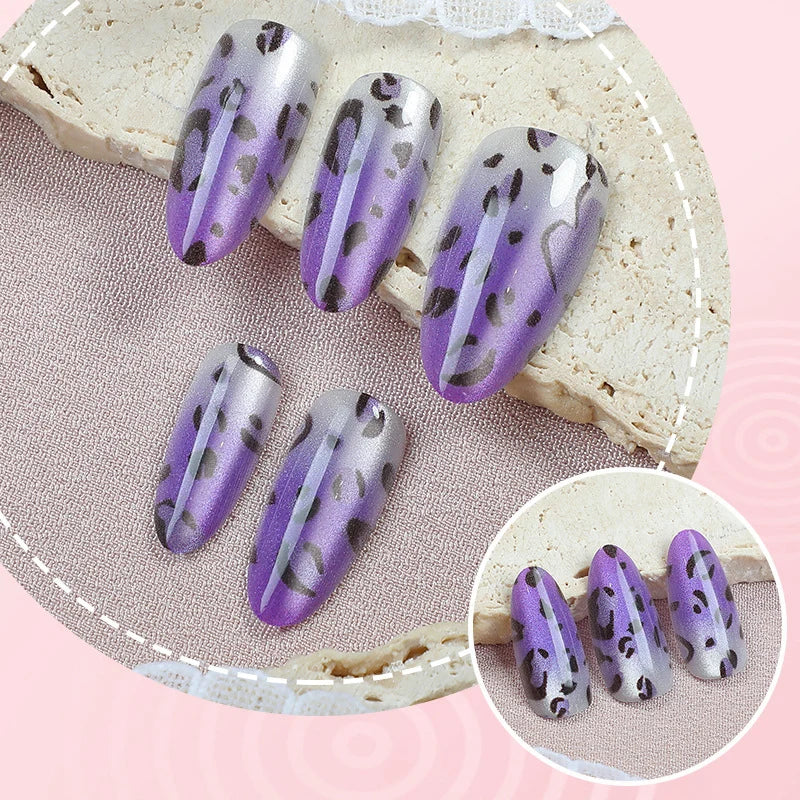 Press-On Nail Set Artistic Designs Easy Application