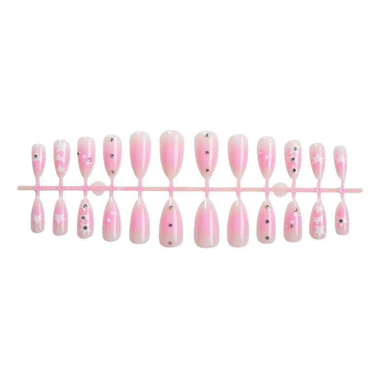 Press-On Nail Set Artistic Designs & Easy Application
