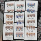 Press-On Nail Set Artistic Designs Easy Application Long-Lasting Wear
