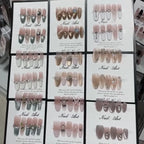 Press-On Nail Set Artistic Designs Easy Application Long-Lasting Wear