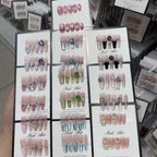 Press-On Nail Set Artistic Designs Easy Application Long-Lasting Wear