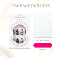 Press-On Nail Set Artistic Designs Jelly Glue & File