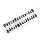 Press-On Nail Set Artistic Designs Jelly Glue & File