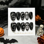 Press-On Nail Set Artistic Designs Jelly Glue & File