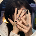 Press-On Nail Set Artistic Designs Long-Lasting