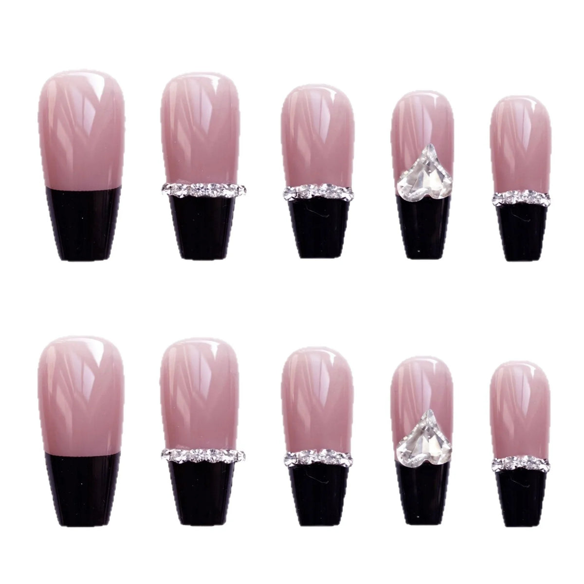 Press-On Nail Set Artistic Designs Long-Lasting