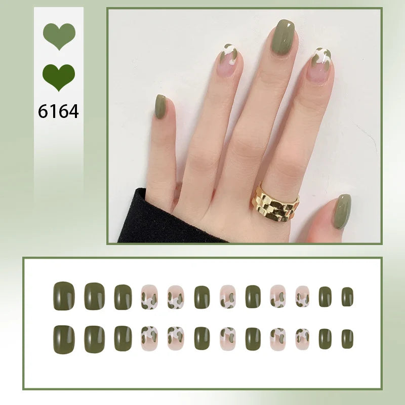 Press-On Nail Set Artistic Designs Long-Lasting
