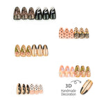 Press-On Nail Set Artistic Designs Long-Wear