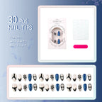 Press-On Nail Set Artistic Designs & Multiple Sizes