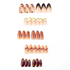 Press-On Nail Set Artistic Designs Peel-And-Stick & Reusable